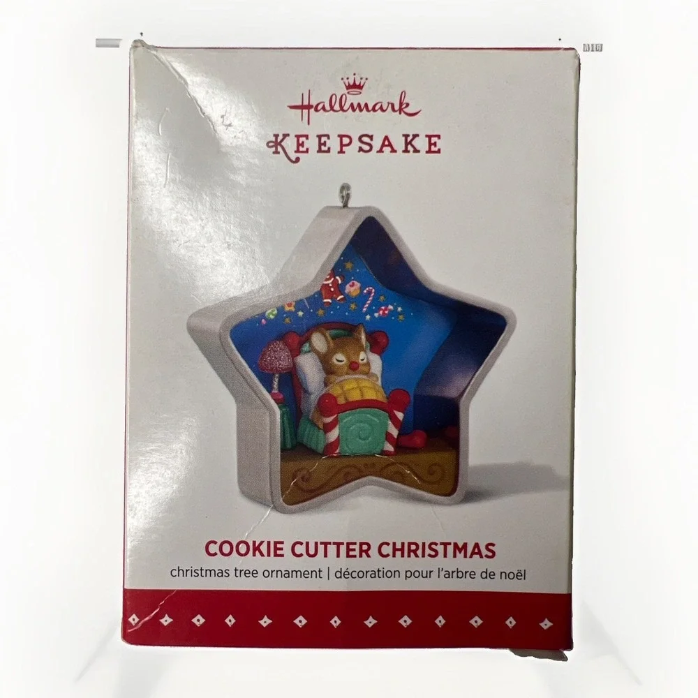 2015 Cookie Cutter Christmas Hallmark Ornament #4 - Mouse Sleeps in Star
